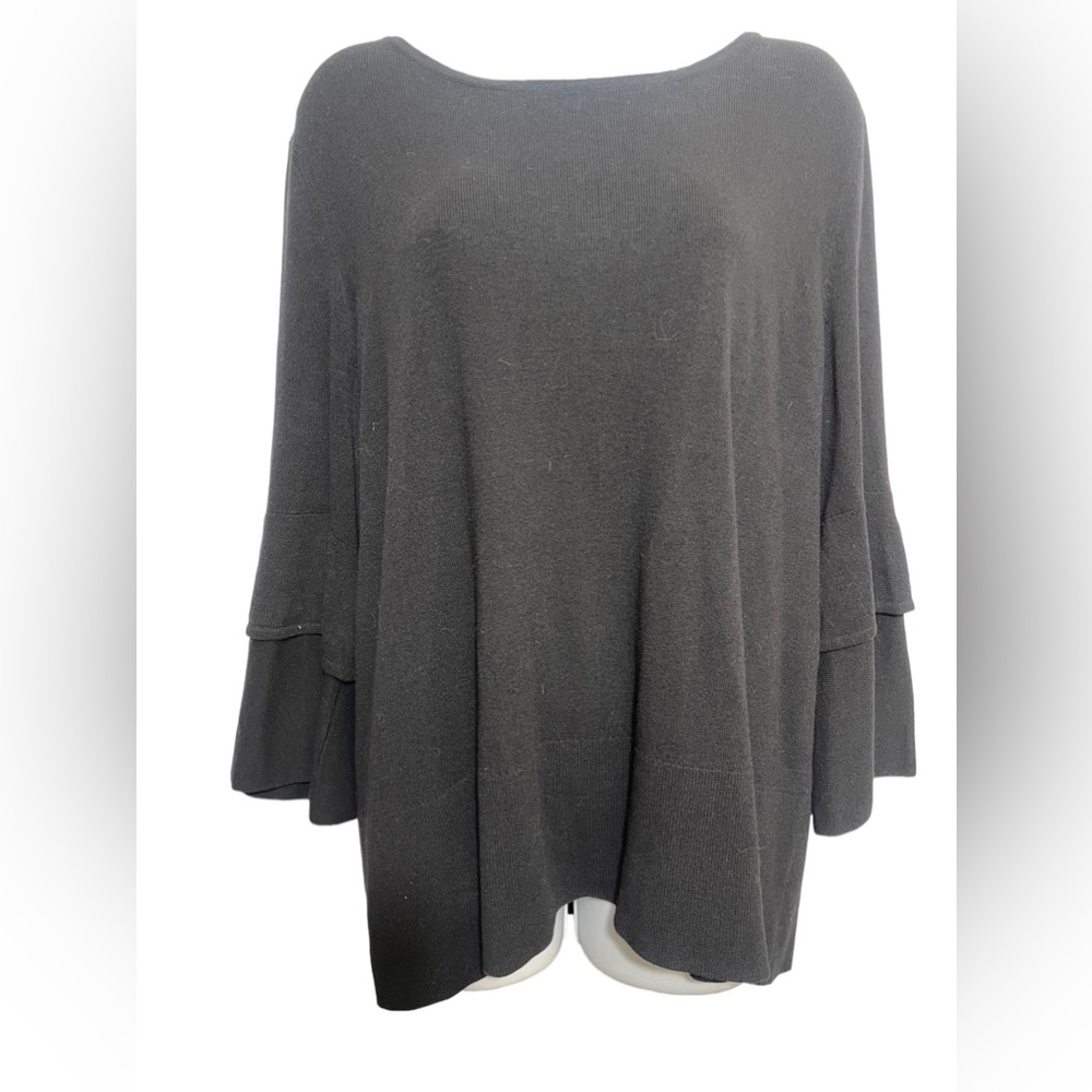Talbots sweater size‎ 2X Double stunning black double flounce sweater 🖤🖤